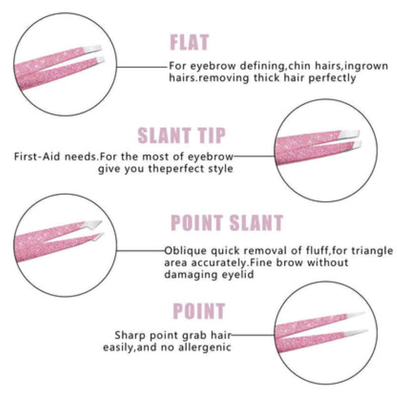 Elysiantcare Stainless Steel Tweezer Set